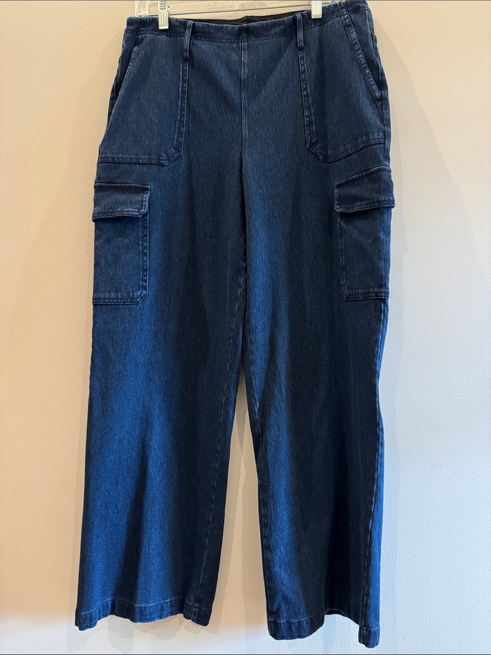Lysse Dark Blue Denim straight to wide Leg Pants